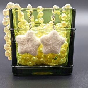 Star Earrings, Felt Star Earrings, Estrella Earrings